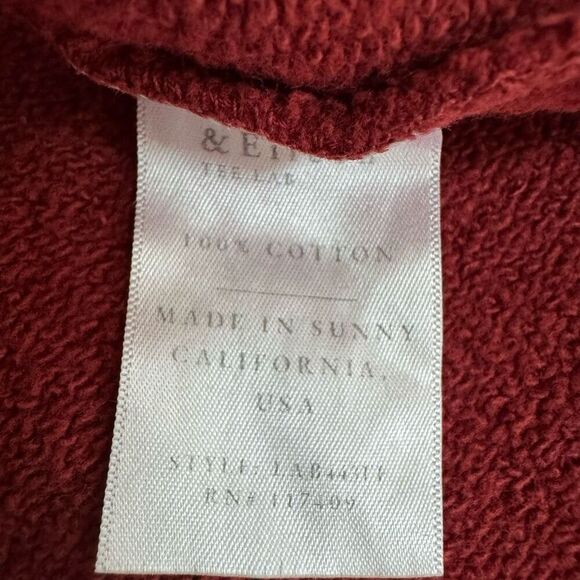 Frank & Eileen triple fleece 100% cotton wrap dress in cranberry size L NWT - Picture 8 of 8